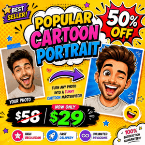 Popular Cartoon Portrait Package - ToonCanvas