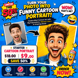 Starter Cartoon Portrait Package - ToonCanvas